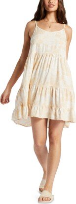 Junior's Teen Dream Floral-Print Tiered Dress