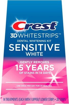 Crest 3D Whitestrips Sensitive White Teeth At-Home Whitening Kit - 14ct