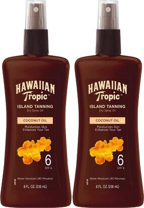 Tanning Oil Pump Spray - SPF 6 - 8 fl oz/2pk