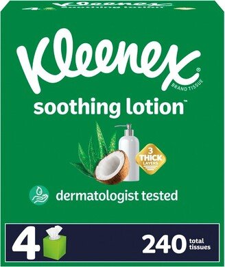 Kleenex Soothing Lotion 3-Ply Facial Tissue - 4pk/60ct