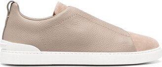 Slip-on suede sneakers-AH