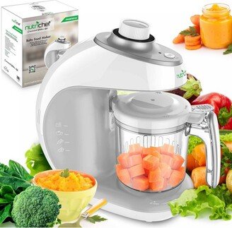 Electric Dishwasher Safe 430W Baby Food Maker Puree Pulsing Food Processor and Smoothie Maker, Blender, and Steamer