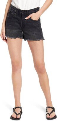 Cai High Waist Denim Cutoff Shorts In Nocturne