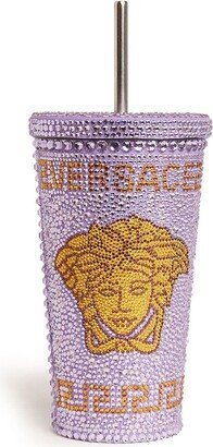 Medusa crystal-embellished travel cup