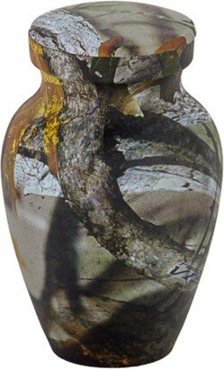 Classic Camouflage Keepsake Cremation Urn For Ashes, Aluminum, Urn,