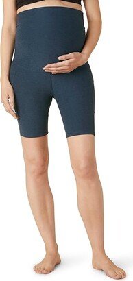 Spacedye Team Pockets Maternity Bike Shorts (Nocturnal Navy) Women's Shorts