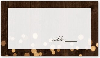 Wedding Place Cards: Rustic Shimmer Wedding Place Card, Brown, Placecard, Matte, Signature Smooth Cardstock