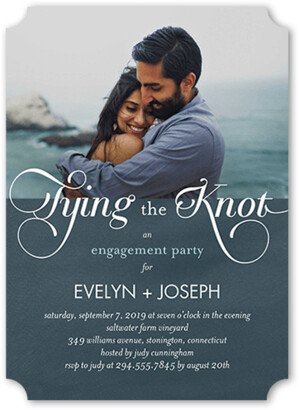 Engagement Party Invitations: Royal Engagement Engagement Party Invitation, Blue, 5X7, Matte, Signature Smooth Cardstock, Ticket