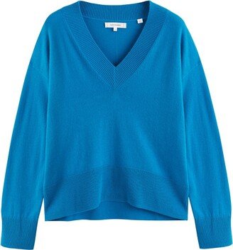 Wool-Cashmere V-Neck Sweater-AC