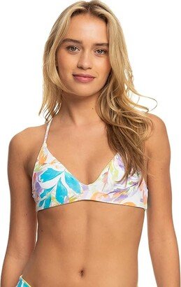 Retro Reversible Athletic Tri Bikini Top (Snow White Pualani Combo) Women's Swimwear