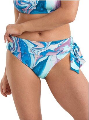 Birdsong Woen's Tide Pool Sash Fold-Over Bikini Botto - S20237-TIPOL M Tide Pool