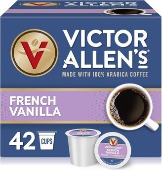 Victor Allen's Coffee French Vanilla Single Serve Coffee Pods, 42 Ct