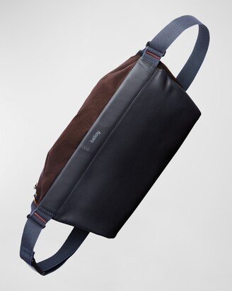 Men's Sling Premium Leather & Nylon Belt Bag