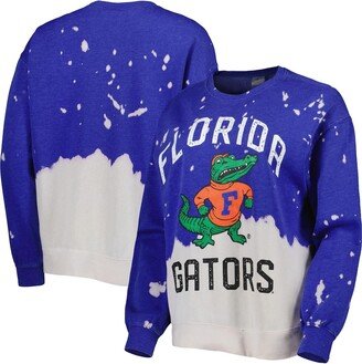 Women's Gameday Couture Royal Florida Gators Twice As Nice Faded Dip-Dye Pullover Sweatshirt