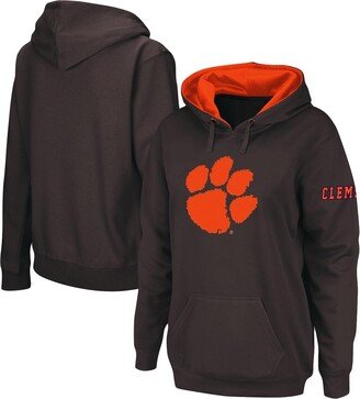 Stadium Athletic Women's Charcoal Clemson Tigers Big Logo Pullover Sweatshirt