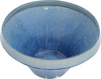 Artissance Vintage Style Ceramic Bowl, 7.8 Inch Tall, Antique Blue