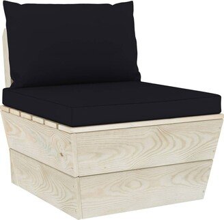 Pallet Cushions 2 pcs Black Oxford Fabric - 23.6