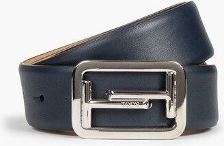Double T leather belt