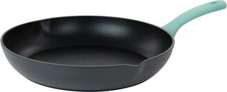 Rigby 9.5 Inch Aluminum Nonstick Frying Pan in Blue with Pouring Spouts