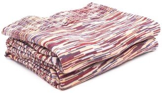 Ribbed-Edge Melange Blanket