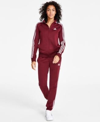 Womens 3 Stripes Tricot Track Jacket Tapered Track Pants