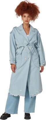 Women's Plus Size Denim Coat