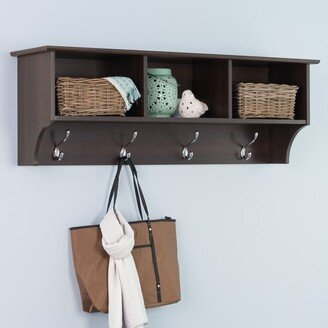 Everett Espresso Entryway Cubbie Shelf