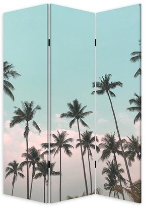 Tropical Palm Trees Room Three Panel Divider Screen