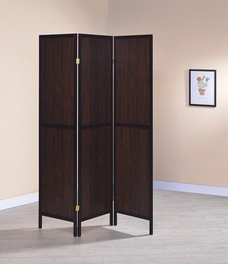 CDecor Rayport Rustic Tobacco and Cappuccino 4-panel Folding Screen