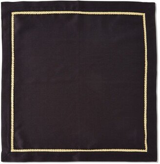 Nomi K Gold Braided Trim Napkin