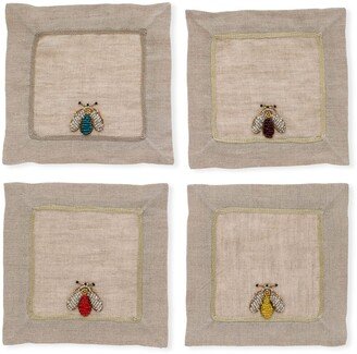 Sparkle Bee Cocktail Napkins, Set of 4