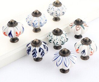 Vintage Cupboard Handles Knobs, Rustic Handles Knob, Flower Cabinet Door Drawer Knobs & Pulls Furniture Cabinet Hardware