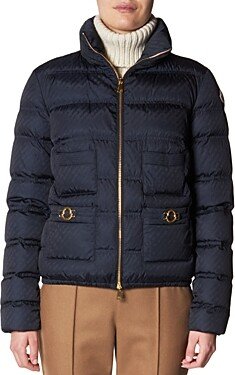 Logo Jacquard Down Puffer Jacket