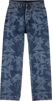 Palmity Printed Straight-leg Jeans