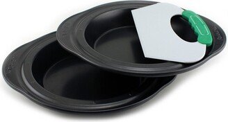 Perfect Slice 3Pc Steel Pie Pans with Tool