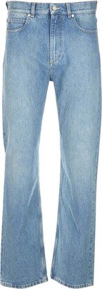 Five Pocket Washed Denim Trousers