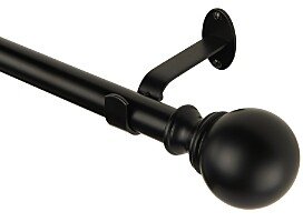 Cordelia Adjustable Curtain Rod with Ball Finials, 28-48