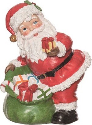 Resin 7.75 in. Multicolor Christmas High Gloss Santa Figurine