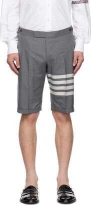 Gray 4-Bar Shorts