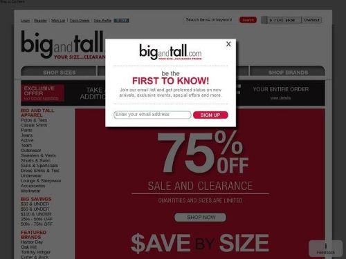 Bigandtall.com Promo Codes & Coupons