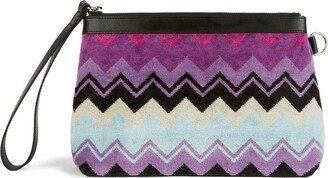 Zigzag-Print Travel Pouch