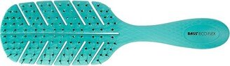 Bass Brushes BIO-FLEX Detangler Hair Brush Patented Pure Plant Handle Flexible Nylon Pins Teal