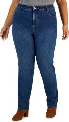 Style & Co Plus Size High-Rise Straight Jeans, Created for Macy's