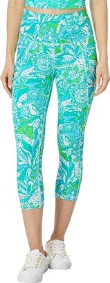 South Beach High-Rise Crop (Botanical Green Safari Sangria) Women's Casual Pants