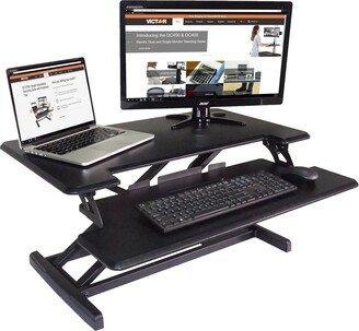 High Rise Height Adjustable Compact Standing Desk with Keyboard Tray