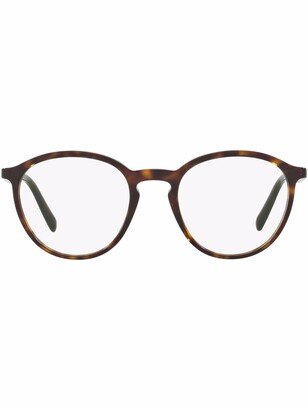 Prada Eyewear Conceptual tortoiseshell round glasses