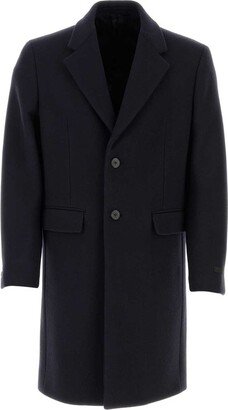 Long-Sleeved Button-Up Coat-AB