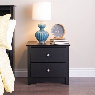 Sonoma 2-Drawer Nightstand Black