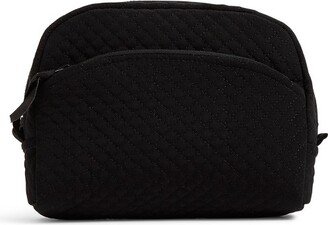 Women's Microfiber Medium Cosmetic Bag Classic Black