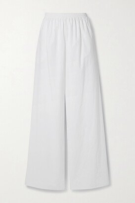 Goyan Cotton-poplin Wide-leg Pants - White